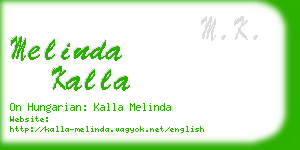 melinda kalla business card